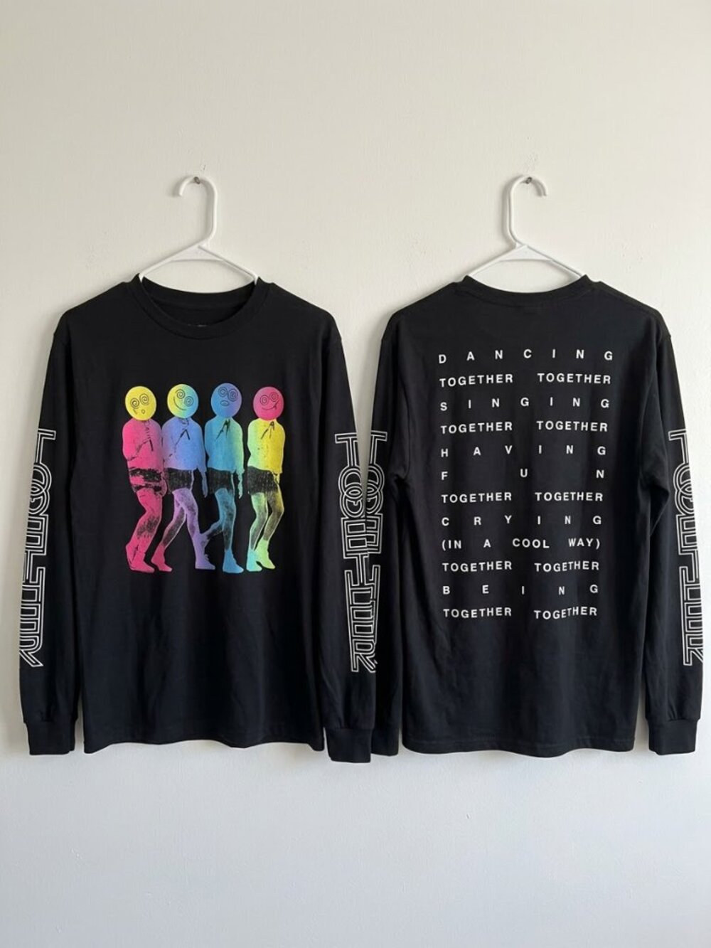 Harry Styles Together Smiley Faces Long Sleeve Tee Reprint